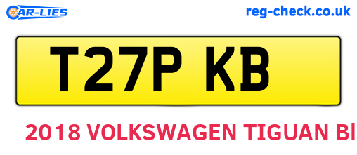 T27PKB are the vehicle registration plates.