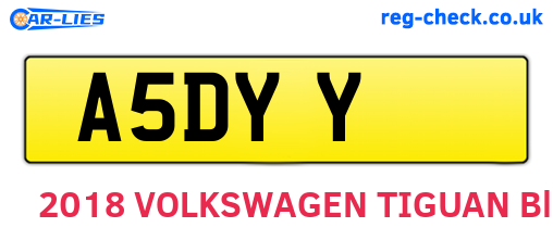 A5DYY are the vehicle registration plates.