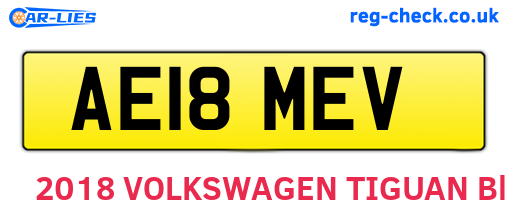 AE18MEV are the vehicle registration plates.