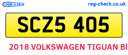 SCZ5405 are the vehicle registration plates.