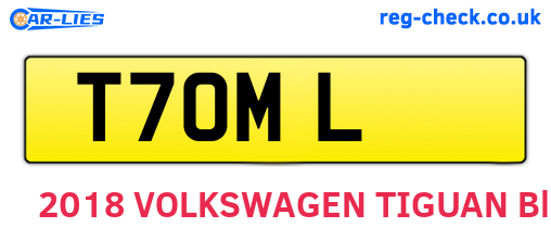 T7OML are the vehicle registration plates.
