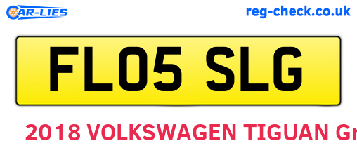 FL05SLG are the vehicle registration plates.