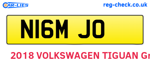 N16MJO are the vehicle registration plates.