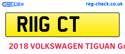 R11GCT are the vehicle registration plates.