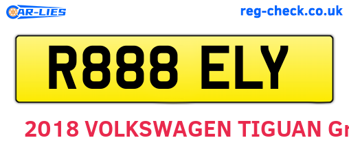 R888ELY are the vehicle registration plates.