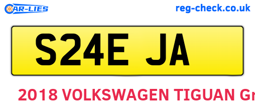 S24EJA are the vehicle registration plates.