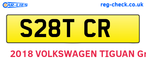 S28TCR are the vehicle registration plates.