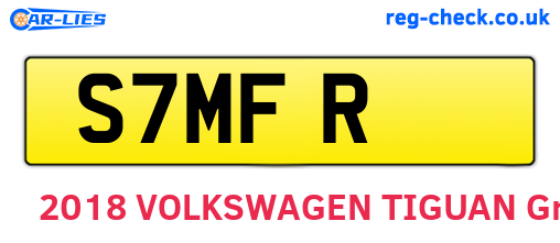 S7MFR are the vehicle registration plates.