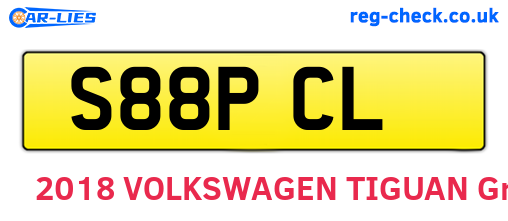 S88PCL are the vehicle registration plates.