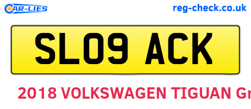 SL09ACK are the vehicle registration plates.