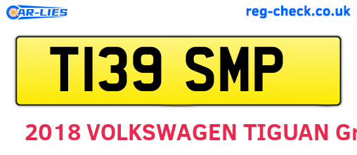 T139SMP are the vehicle registration plates.