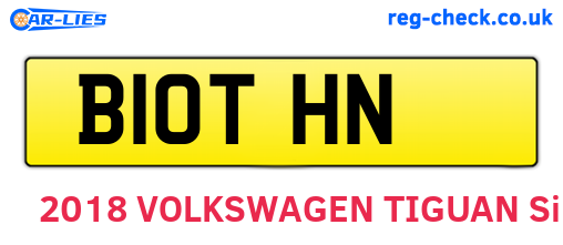 B10THN are the vehicle registration plates.