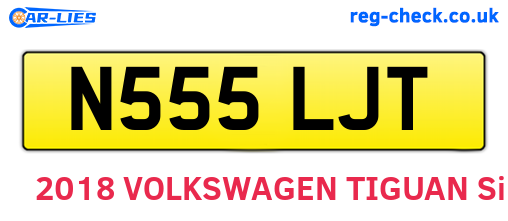 N555LJT are the vehicle registration plates.
