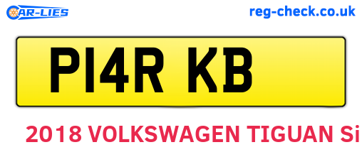 P14RKB are the vehicle registration plates.