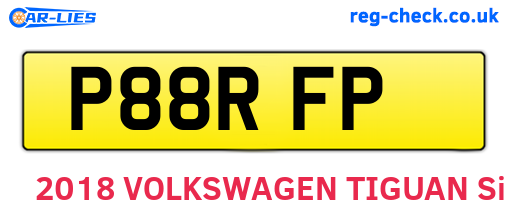 P88RFP are the vehicle registration plates.
