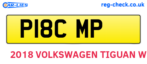 P18CMP are the vehicle registration plates.