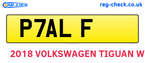 P7ALF are the vehicle registration plates.