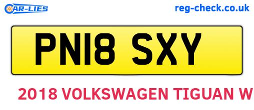 PN18SXY are the vehicle registration plates.