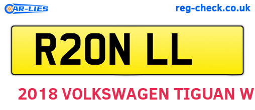 R20NLL are the vehicle registration plates.