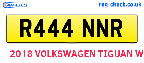 R444NNR are the vehicle registration plates.