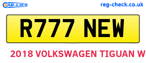 R777NEW are the vehicle registration plates.