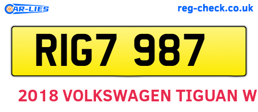 RIG7987 are the vehicle registration plates.