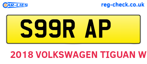 S99RAP are the vehicle registration plates.