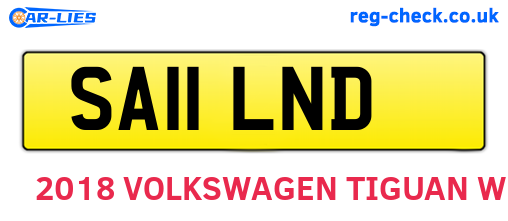 SA11LND are the vehicle registration plates.