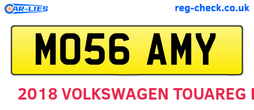 MO56AMY are the vehicle registration plates.