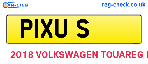 P1XUS are the vehicle registration plates.