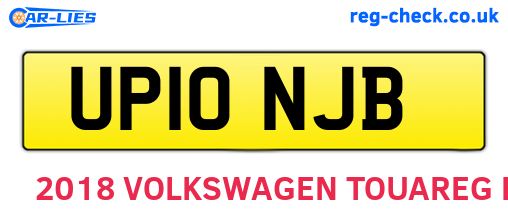 UP10NJB are the vehicle registration plates.
