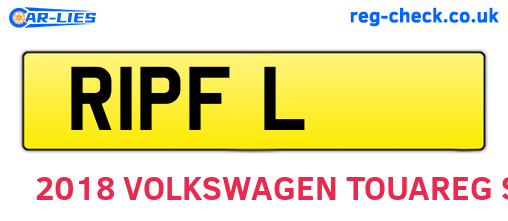 R1PFL are the vehicle registration plates.