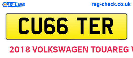 CU66TER are the vehicle registration plates.