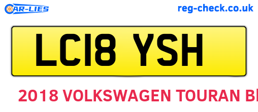 LC18YSH are the vehicle registration plates.