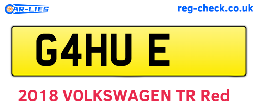 G4HUE are the vehicle registration plates.