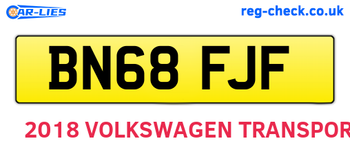 BN68FJF are the vehicle registration plates.