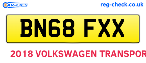 BN68FXX are the vehicle registration plates.