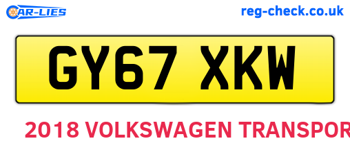 GY67XKW are the vehicle registration plates.