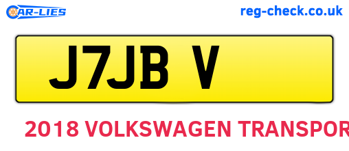 J7JBV are the vehicle registration plates.