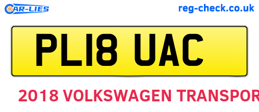PL18UAC are the vehicle registration plates.