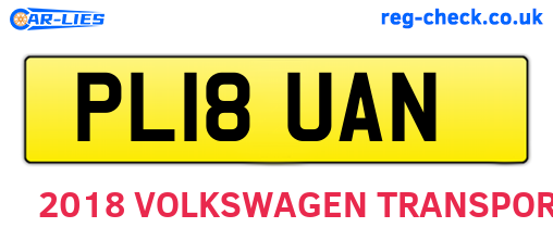 PL18UAN are the vehicle registration plates.
