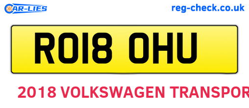RO18OHU are the vehicle registration plates.