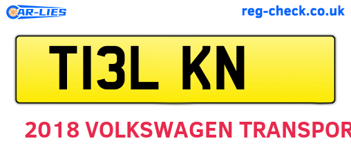 T13LKN are the vehicle registration plates.