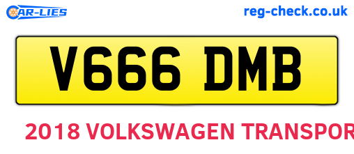 V666DMB are the vehicle registration plates.