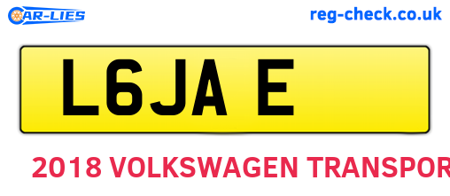 L6JAE are the vehicle registration plates.