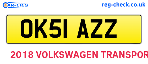 OK51AZZ are the vehicle registration plates.