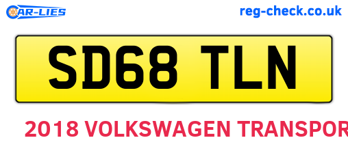 SD68TLN are the vehicle registration plates.