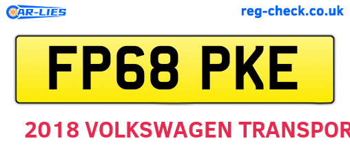 FP68PKE are the vehicle registration plates.