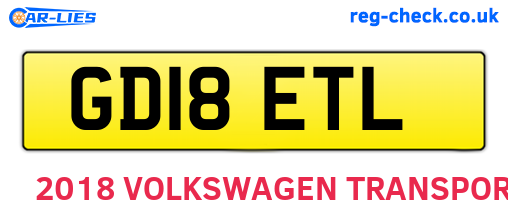 GD18ETL are the vehicle registration plates.
