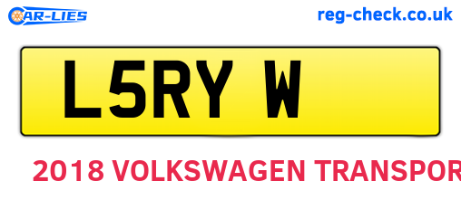 L5RYW are the vehicle registration plates.